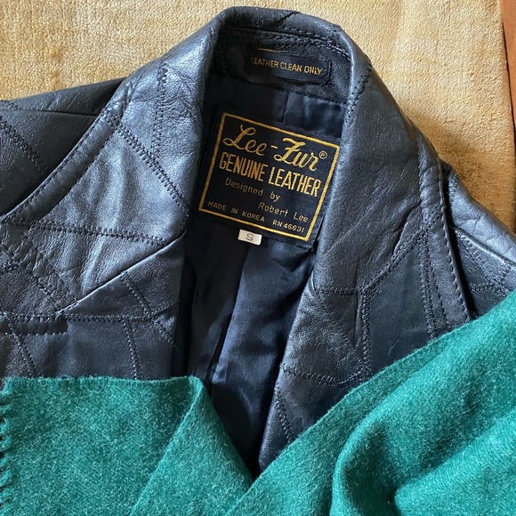 Vintage 1970s Patchwork Leather Blazer Designed by Robert Lee - Picture 3 of 5